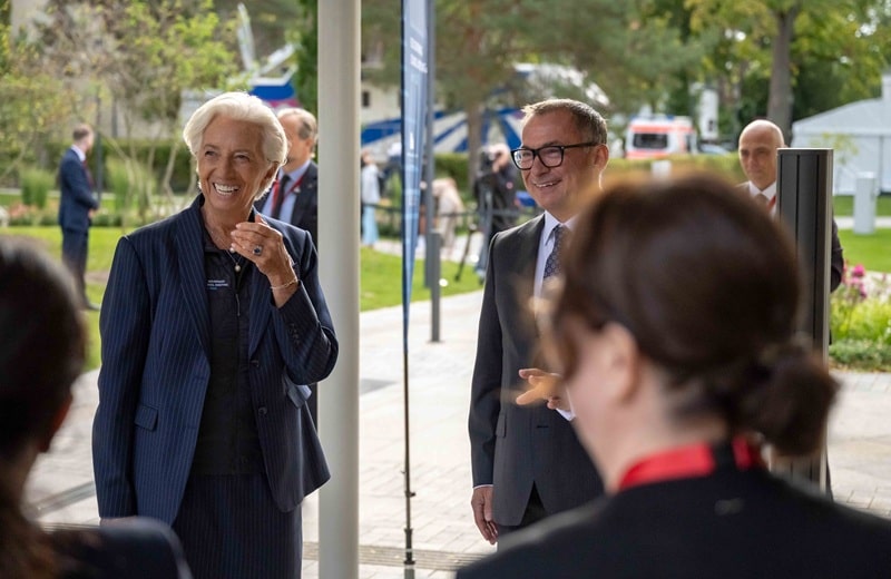 Christine Lagarde am Donnerstag mit Joachim Nagel, Präsident der Deutschen Bundesbank (Bild: EZB / Maria Rita Quitadamo)