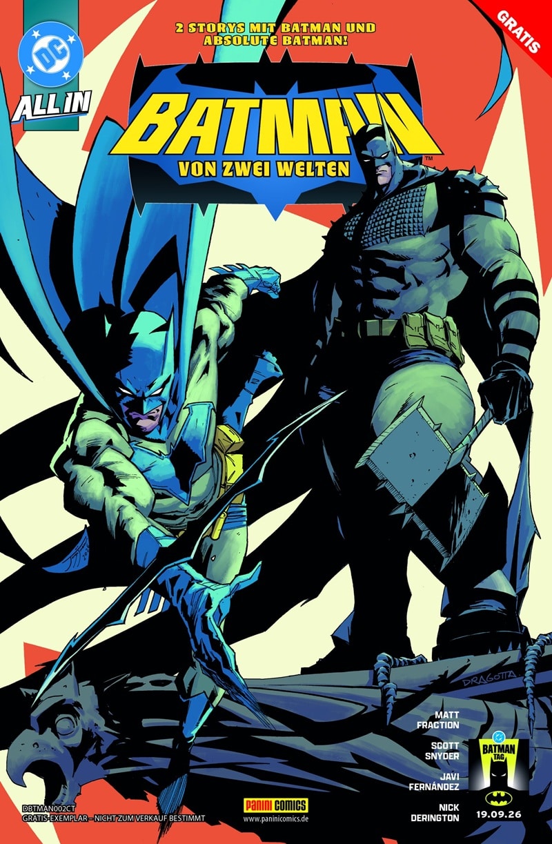 Covermotiv von "Batman von zwei Welten", wie die Sonderausgabe auf dem deutschsprachigen Markt heißt (Bild: DC / Panini)