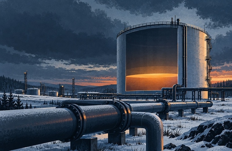 Der Gasverbrauch in Deutschland lag 2025 laut Bundesnetzagentur bei 864 Terawattstunden. Bild per KI von Leadersnet generiert.