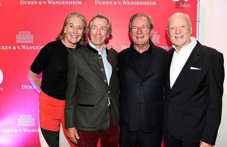 Leslie Freifrau von Wangenheim, Prinz Leopold von Bayern, Thomas Haffa und Detlev Freiherr von Wangenheim