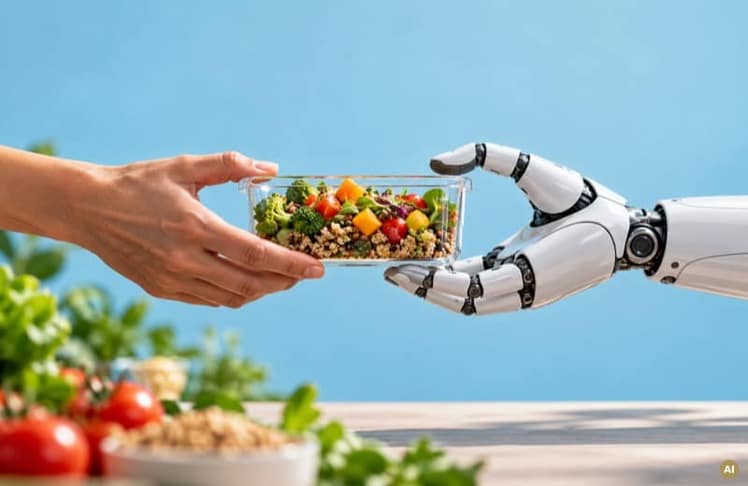 Mensch und Künstliche Intelligenz treffen auf die Ernährung der Zukunft: Die Nestlé Zukunftsstudie 2040 untersucht, wie KI, Gesundheit und Klimawandel unser Essverhalten verändern könnten.