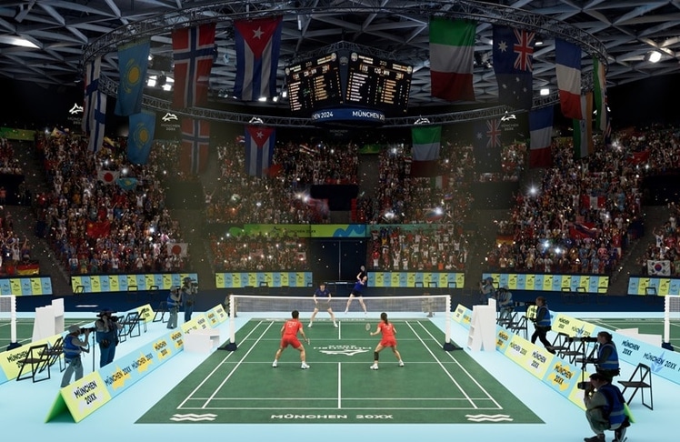 Badminton in München (Konzeptdarstellung)