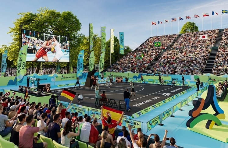 Basketball in München (Konzeptdarstellung)