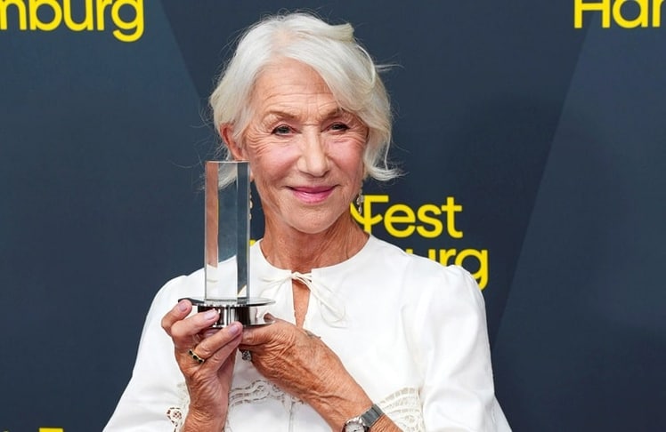 Dame Helen Mirren am Dienstag, 26. September 2026 mit dem Douglas-Sirk-Preis, der ihr im Rahmen des 34. FilmFest Hamburg zugesprochen wurde