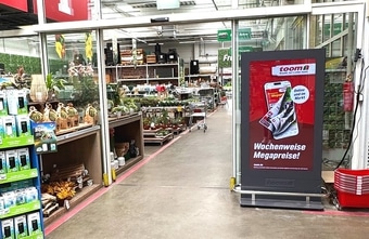 toom macht seine Verkaufsfläche zum Werbemedium